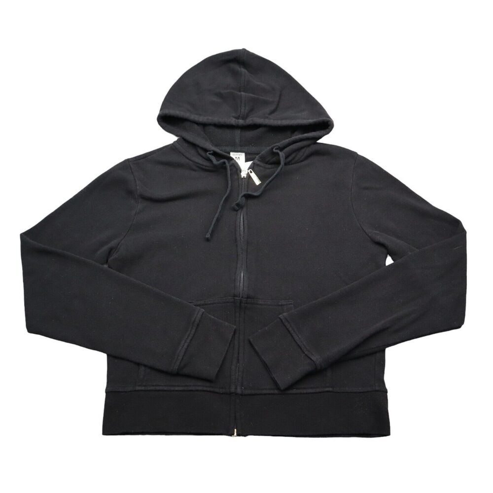 Davi New York Hoodie Womens M Black Long Sleeve Front Pockets Full Zip Sweater